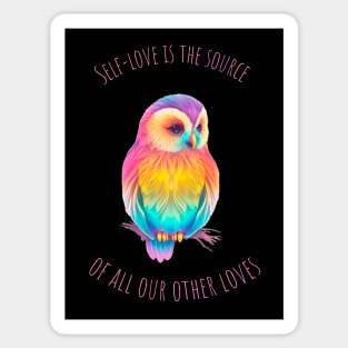 Neon Owl | Motivational Quotes Sticker